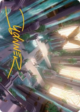 0036 Spara's Headquarters Art Card (Gold-Stamped Signature) S Art Series: Streets of New Capenna