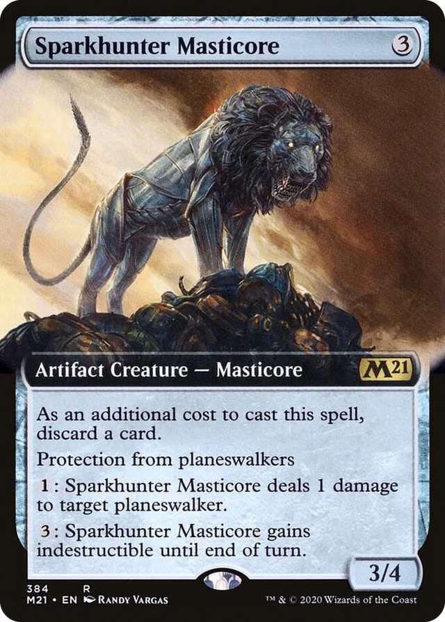 0384 Sparkhunter Masticore (Extended Art) R Core Set 2021
