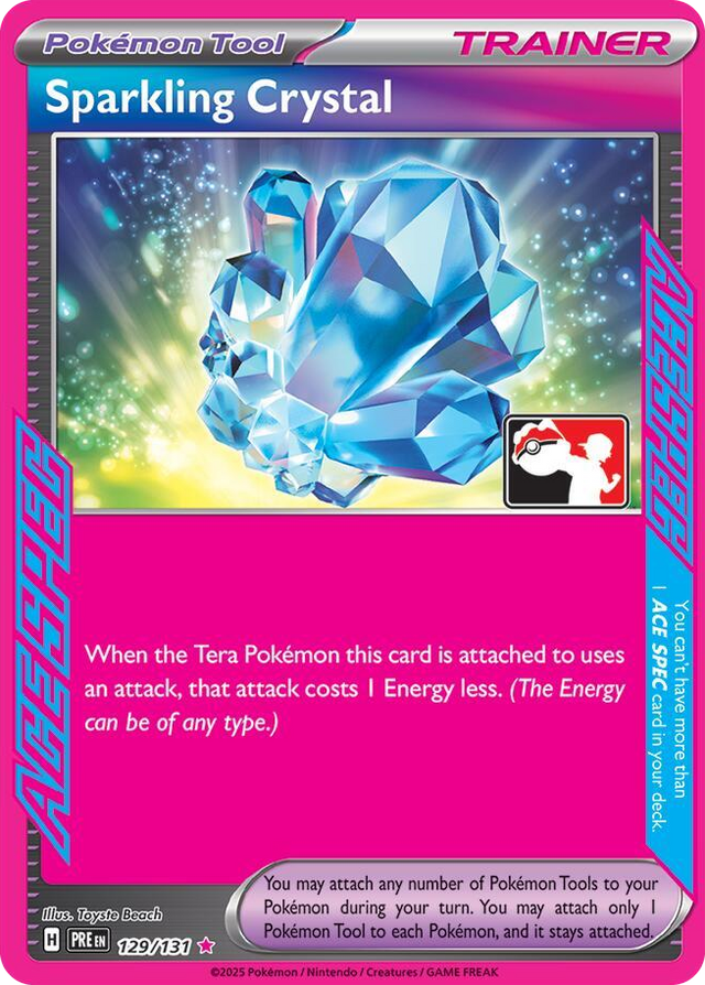 0129 Sparkling Crystal ACE SPEC Rare Prize Pack Series Cards