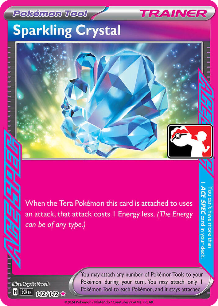 0142 Sparkling Crystal ACE SPEC Rare Prize Pack Series Cards