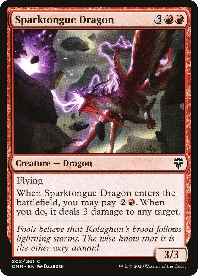 0202 Sparktongue Dragon C Commander Legends