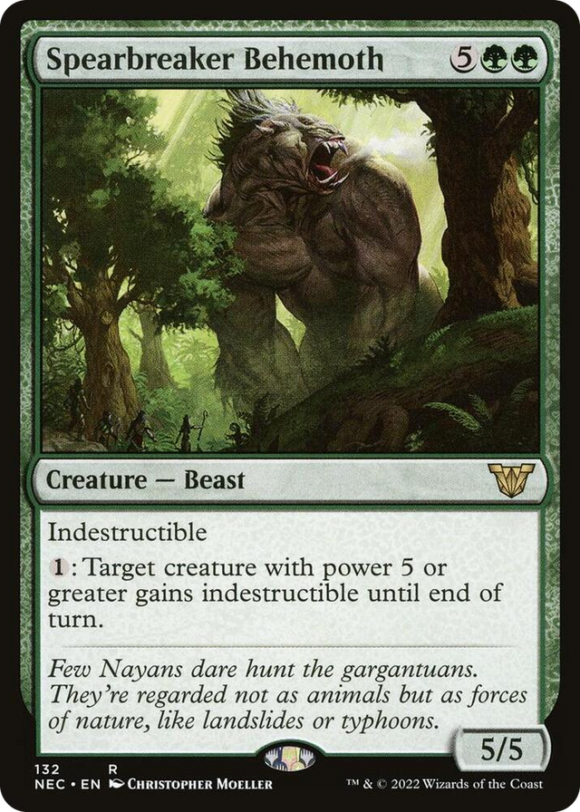 0132 Spearbreaker Behemoth R Commander: Kamigawa: Neon Dynasty