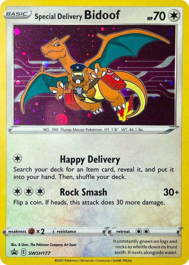 0177 Special Delivery Bidoof Promo Sword & Shield Promo Cards