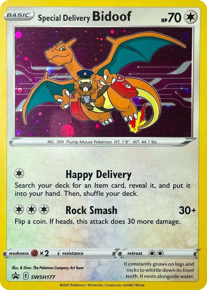 0177 Special Delivery Bidoof Promo Sword & Shield Promo Cards