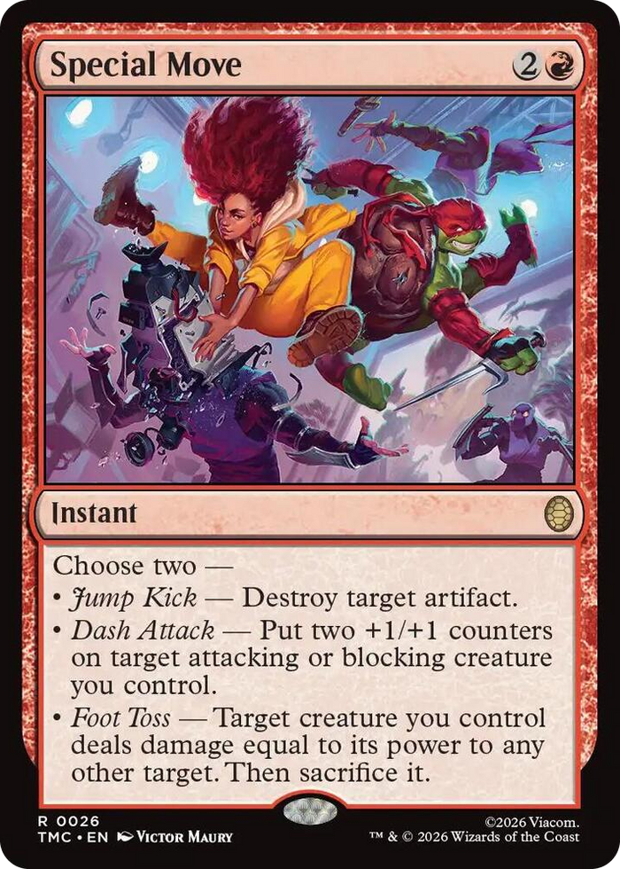 Special Move #26 R - Commander: Teenage Mutant Ninja Turtles Pokemon card