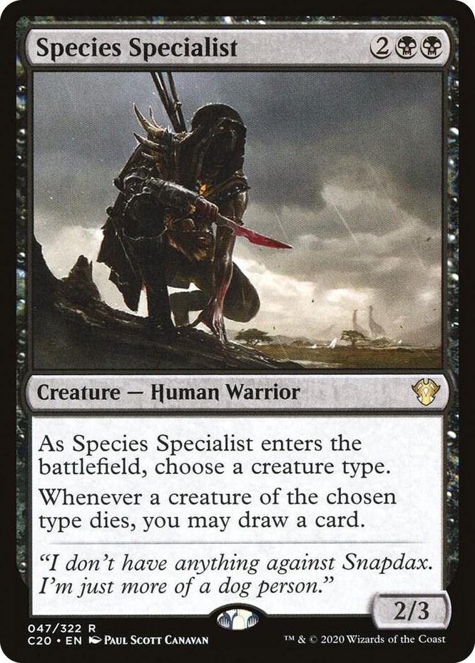 0047 Species Specialist R Commander 2020