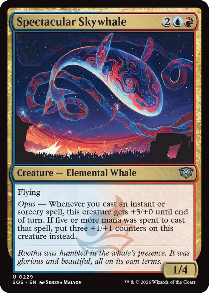 Spectacular Skywhale #229 U - Secrets of Strixhaven Pokemon card