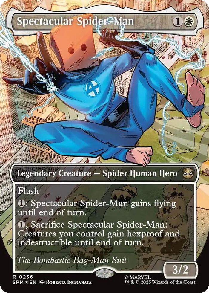 Spectacular Spider-Man (0236) (Borderless) (Textured Foil) #236 R - Marvel's Spider-Man Pokemon card