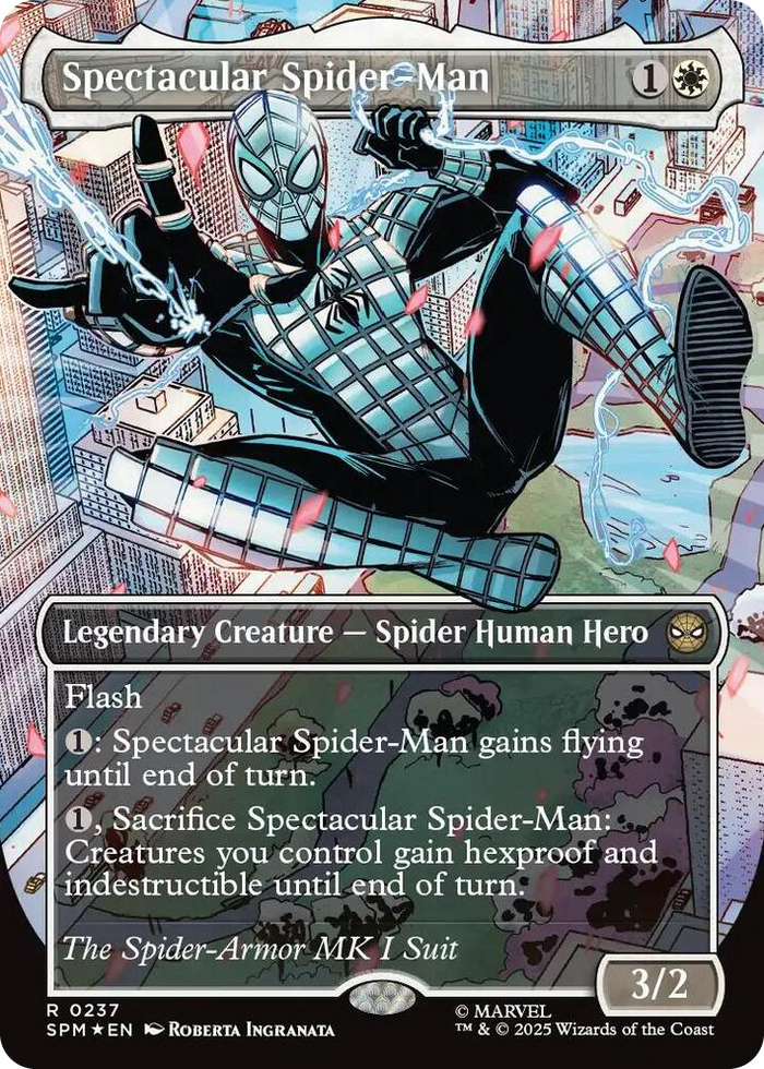 Spectacular Spider-Man (0237) (Borderless) (Textured Foil) #237 R - Marvel's Spider-Man Pokemon card