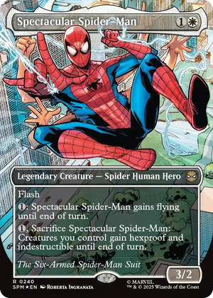 0240 Spectacular Spider-Man (0240) (Borderless) (Textured Foil) R Marvel's Spider-Man