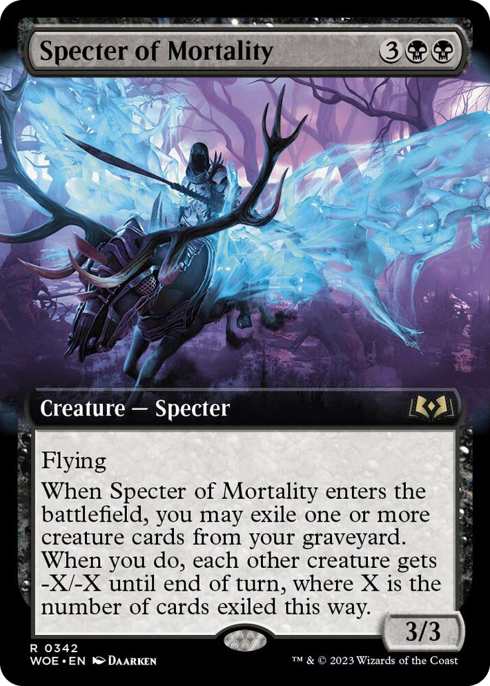 0342 Specter of Mortality (Extended Art) R Wilds of Eldraine