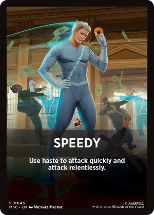 0045 Speedy Theme Card T Commander: Marvel Super Heroes