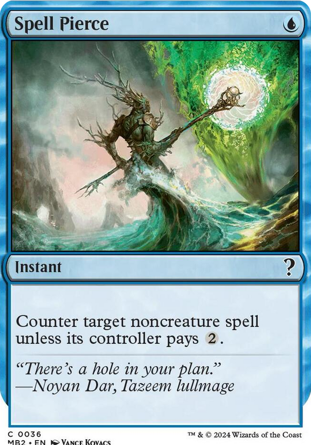 0036 Spell Pierce (White Border) C Mystery Booster 2