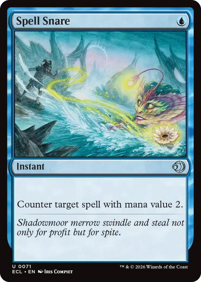 Spell Snare #71 U - Lorwyn Eclipsed Pokemon card