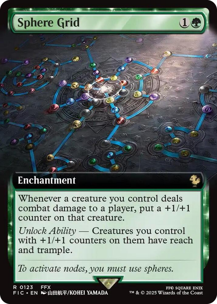 Sphere Grid (Extended Art) #123 R - Commander: FINAL FANTASY Pokemon card