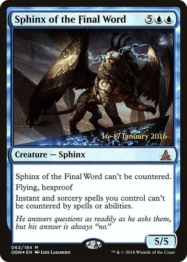 0063 Sphinx of the Final Word M Prerelease Cards