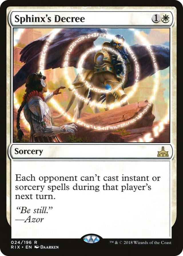 0024 Sphinx's Decree R Rivals of Ixalan