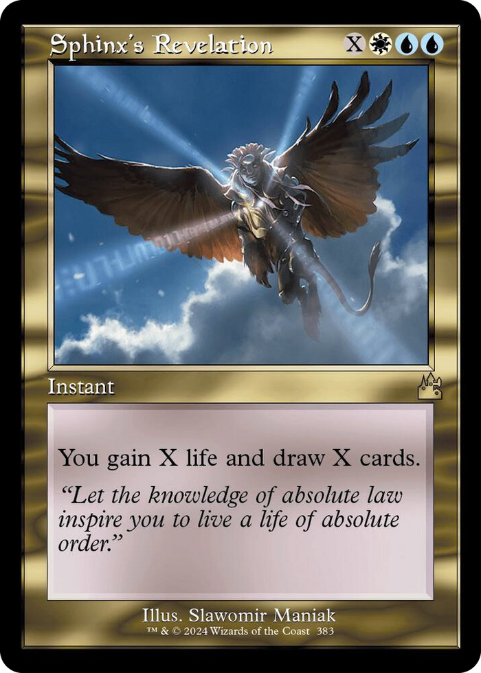 Sphinx's Revelation (Retro Frame) #383 R - Ravnica Remastered Pokemon card