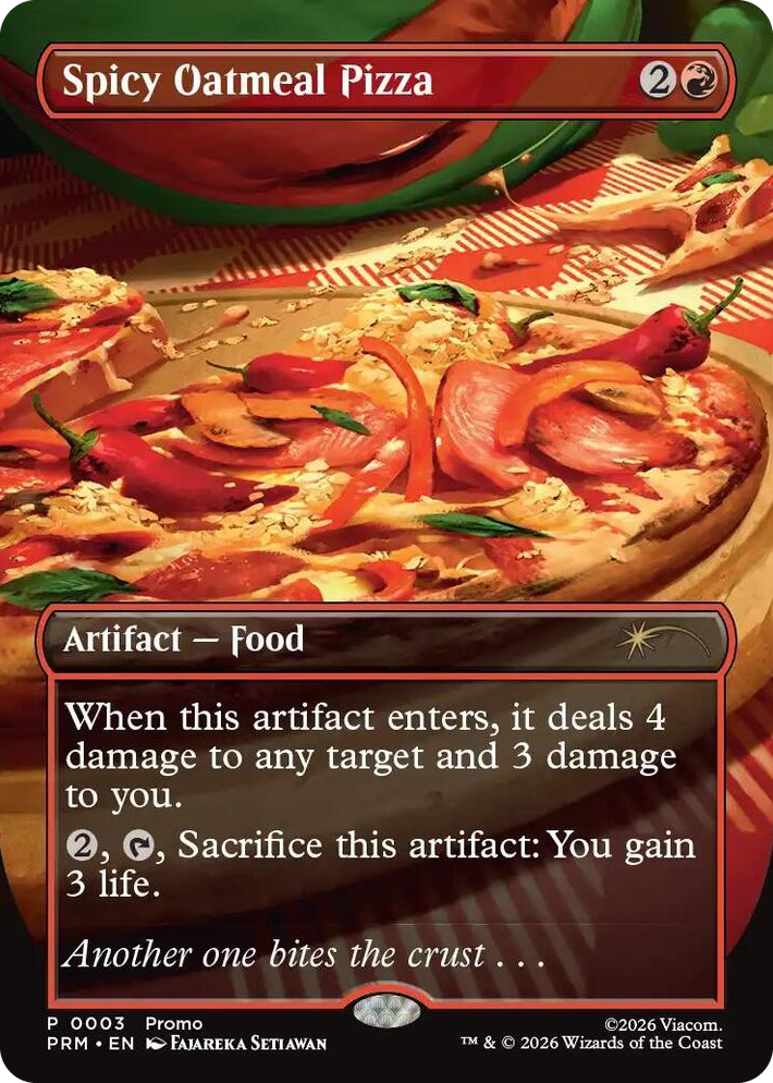 0003 Spicy Oatmeal Pizza (Borderless) P Unique and Miscellaneous Promos