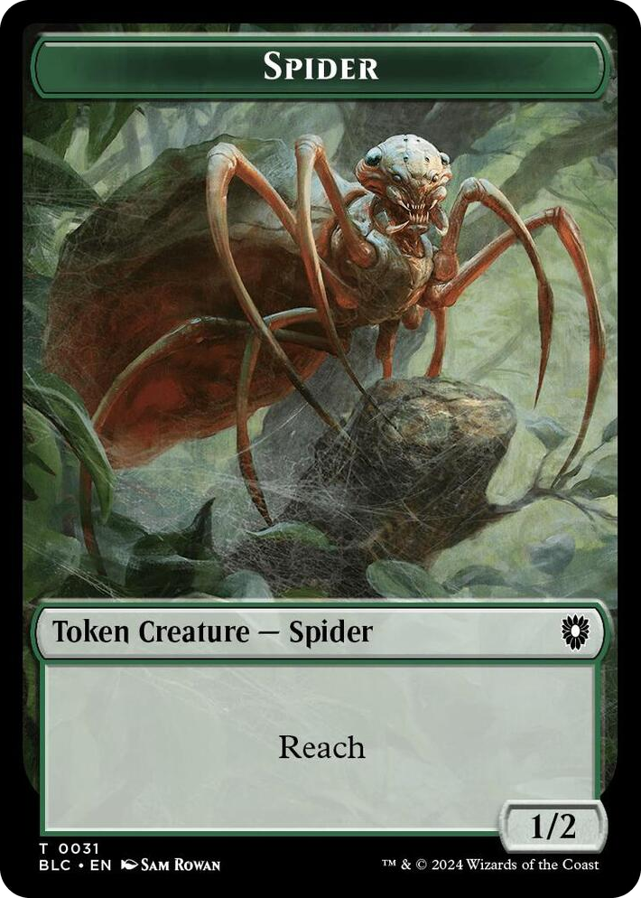 0031 Spider // Blood Double-Sided Token T Commander: Bloomburrow
