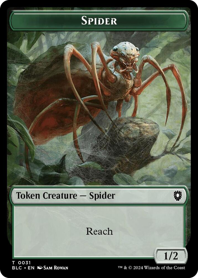 0031 Spider // Blood Double-Sided Token T Commander: Bloomburrow