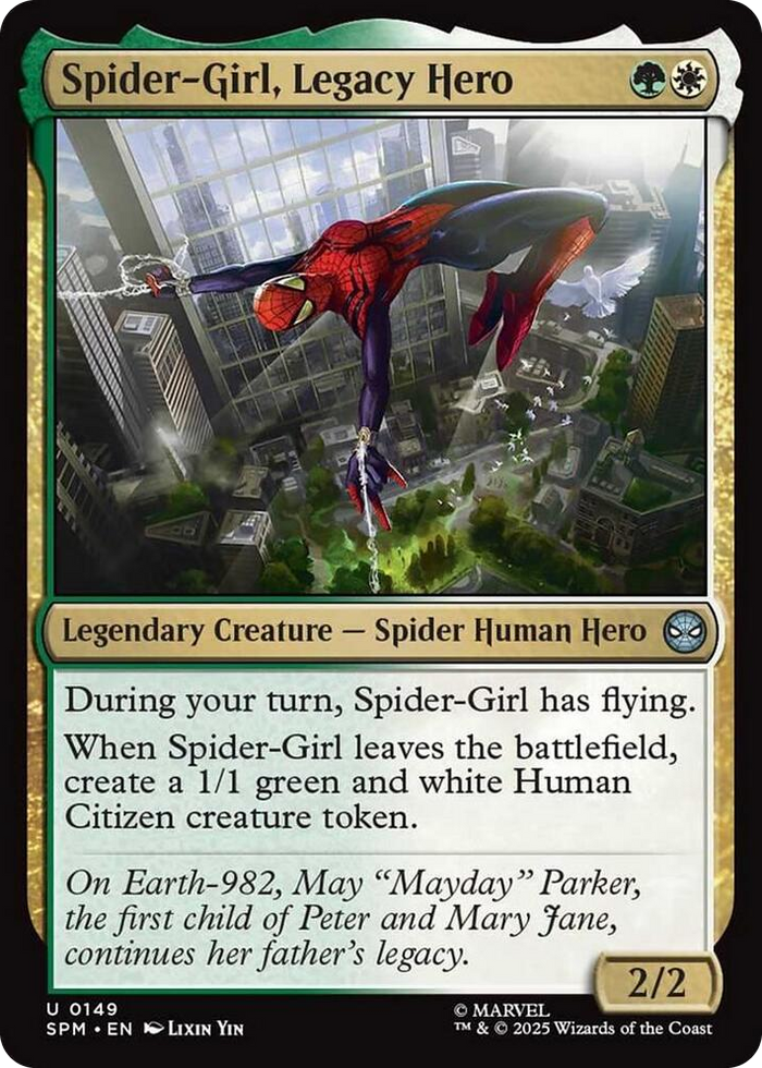 Spider-Girl, Legacy Hero #149 U - Marvel's Spider-Man Pokemon card