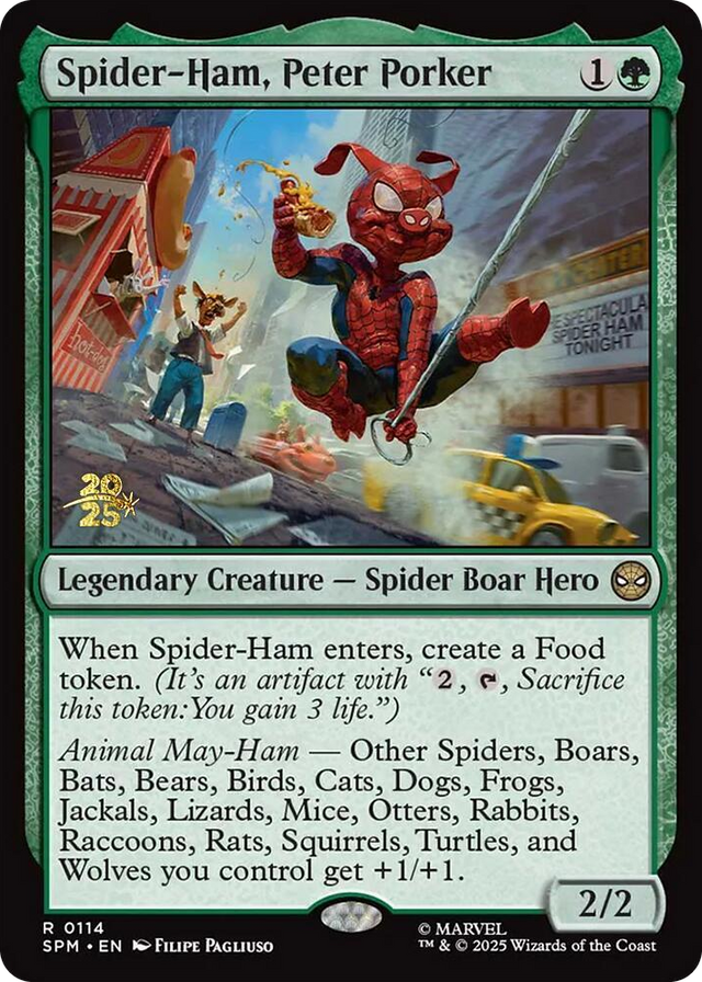 0114 Spider-Ham, Peter Porker R Prerelease Cards