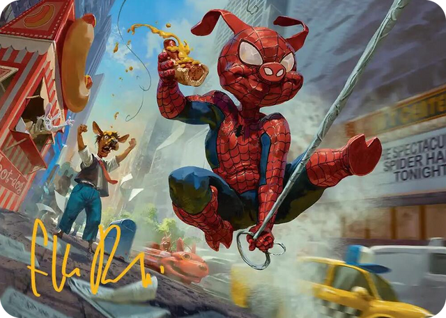 0019 Spider-Ham, Peter Porker Art Card (Gold-Stamped Signature) S Art Series: Marvel's Spider-Man