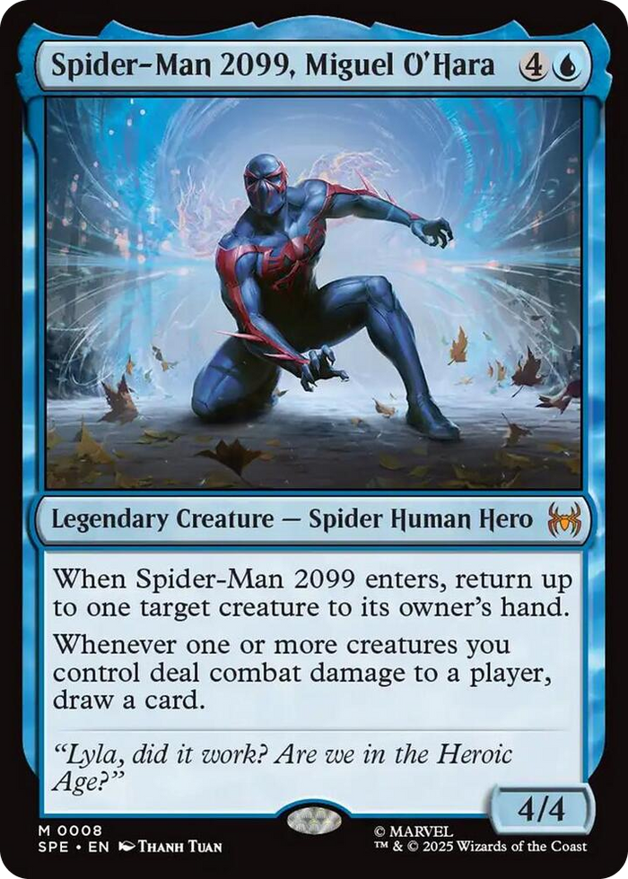 Spider-Man 2099, Miguel O'Hara #8 M - Marvel's Spider-Man: Eternal-Legal Pokemon card