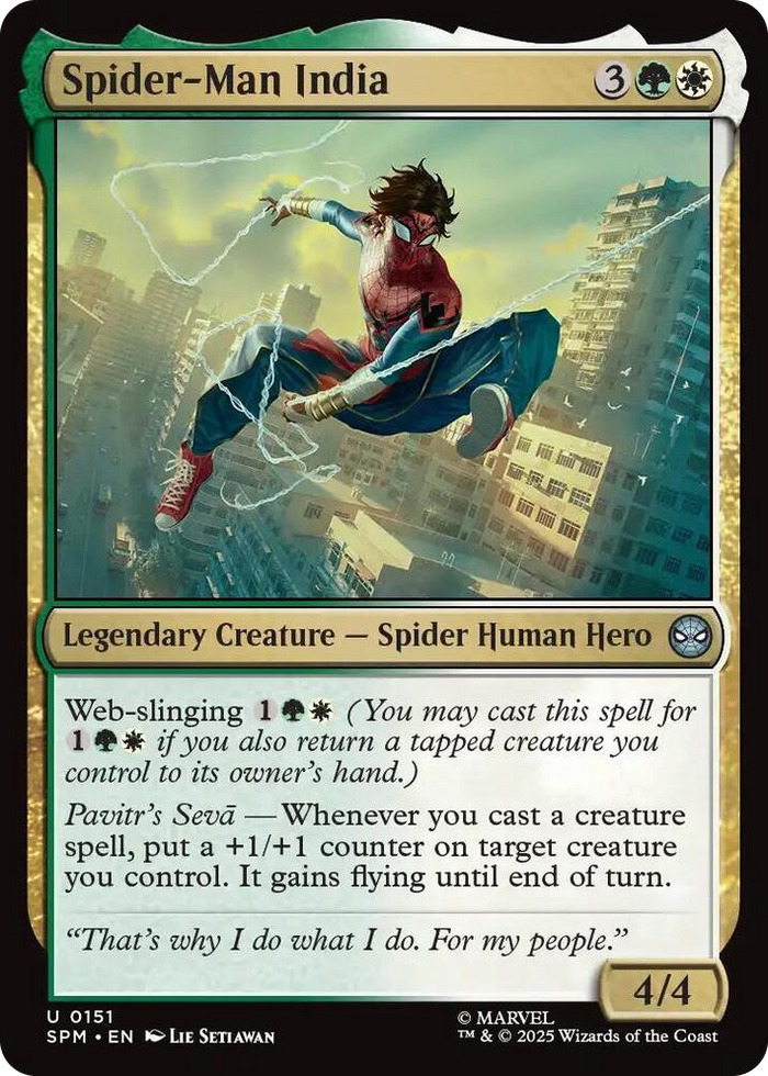 Spider-Man India #151 U - Marvel's Spider-Man Pokemon card