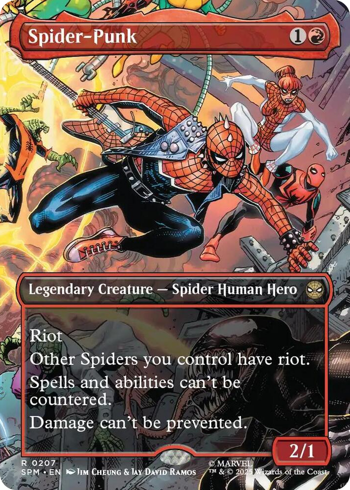 Spider-Punk (0207) (Borderless) #207 R - Marvel's Spider-Man Pokemon card