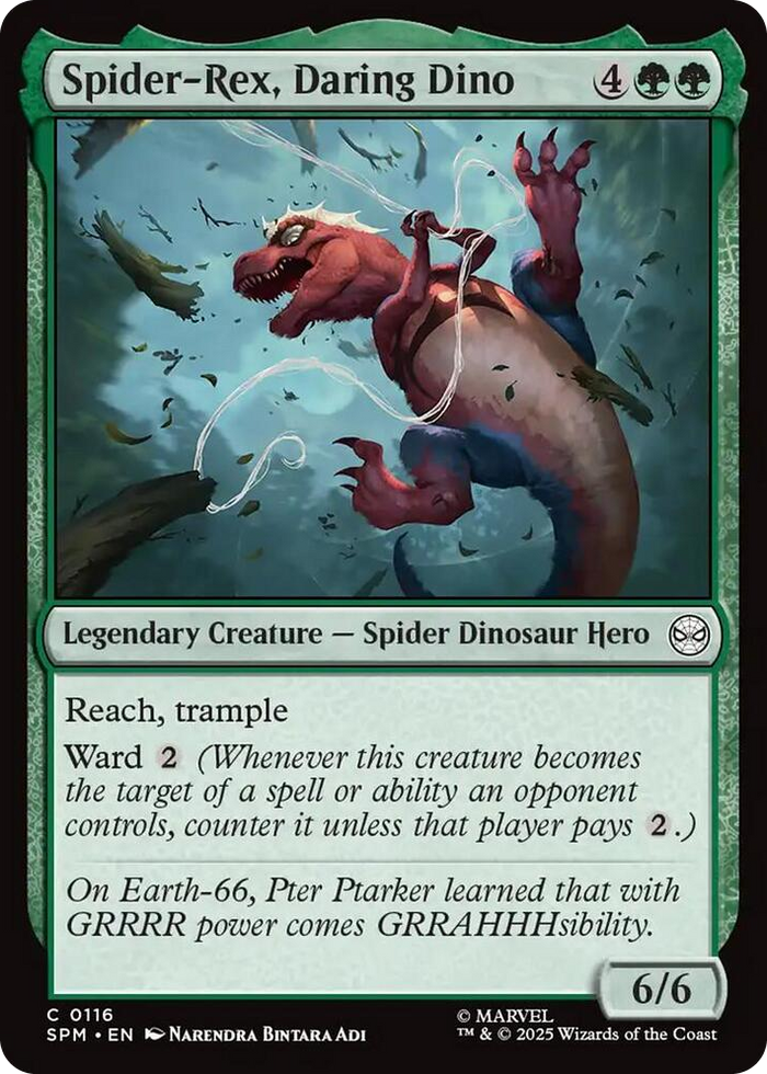 Spider-Rex, Daring Dino #116 C - Marvel's Spider-Man Pokemon card
