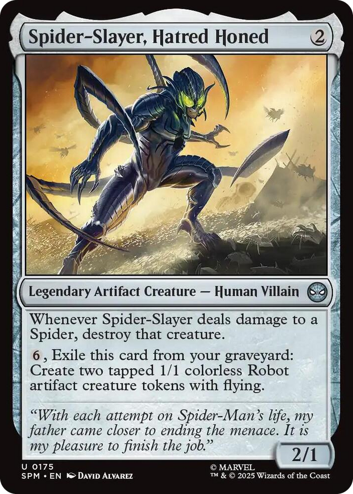 Spider-Slayer, Hatred Honed #175 U - Marvel's Spider-Man Pokemon card