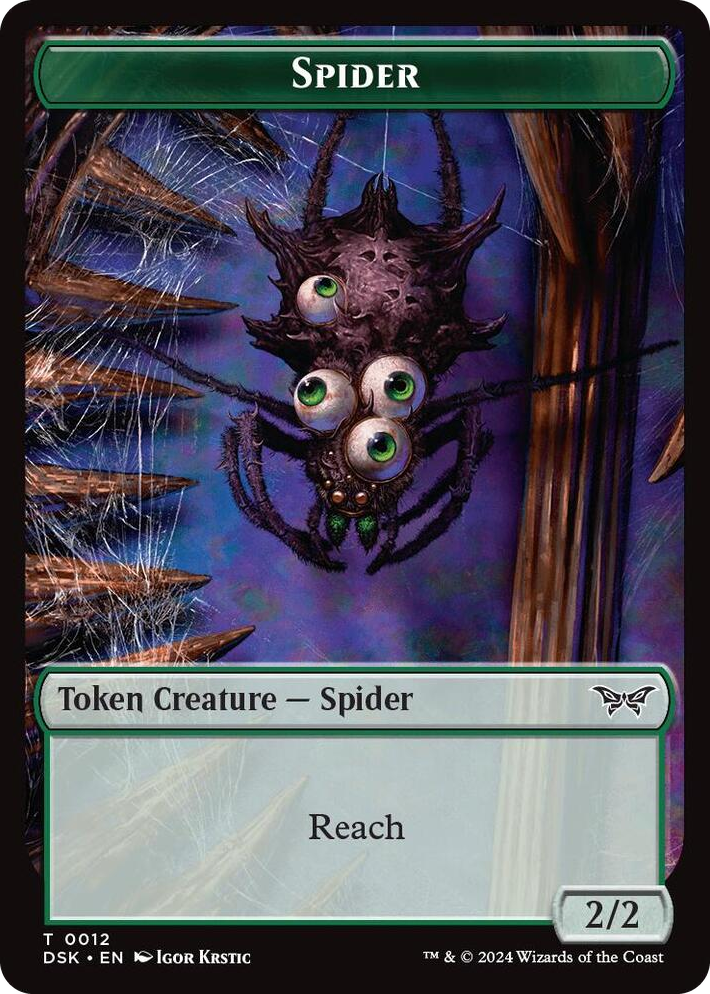0012 Spider Token T Duskmourn: House of Horror