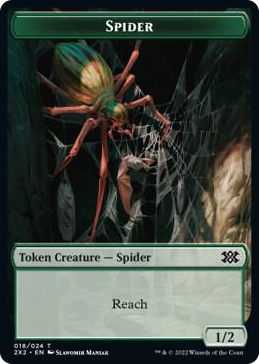 0018 Spider // Vampire Double-Sided Token T Double Masters 2022