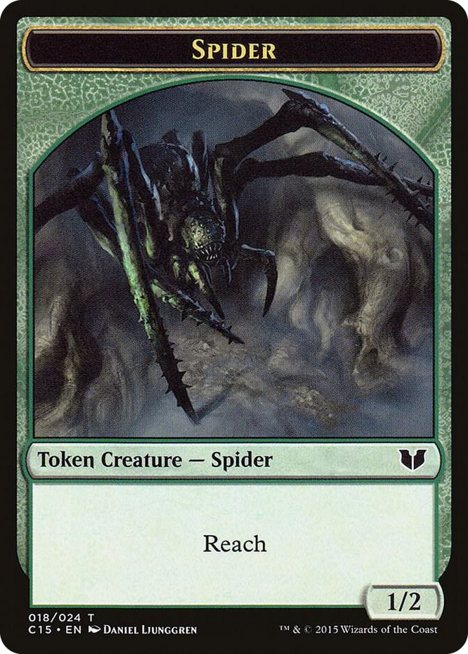 0018 Spider // Wolf Double-Sided Token T Commander 2015