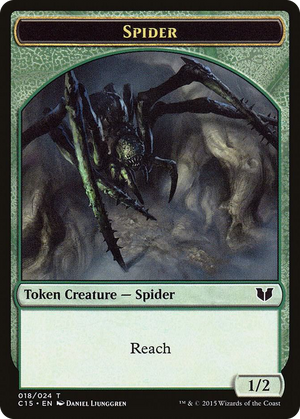 0018 Spider // Wolf Double-Sided Token T Commander 2015