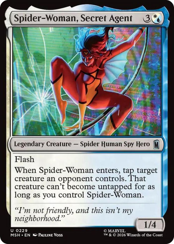 Spider-Woman, Secret Agent #229 U - Marvel Super Heroes Pokemon card
