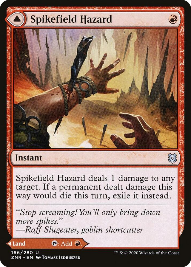 0166 Spikefield Hazard U Zendikar Rising