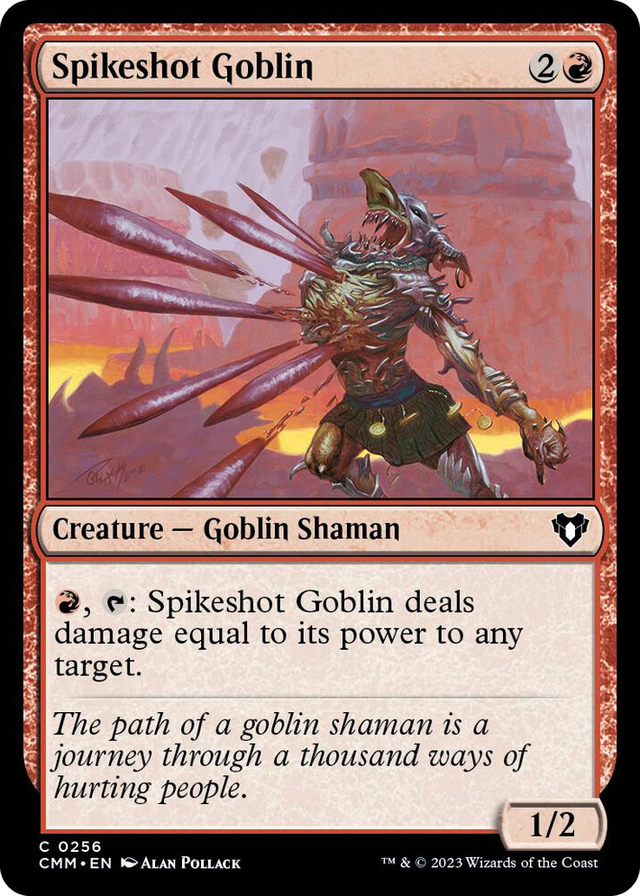 0256 Spikeshot Goblin C Commander Masters