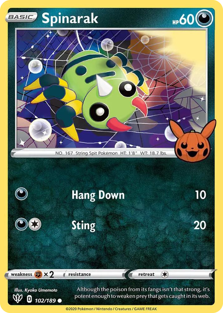 0102 Spinarak Promo Trick or Trade BOOster Bundle