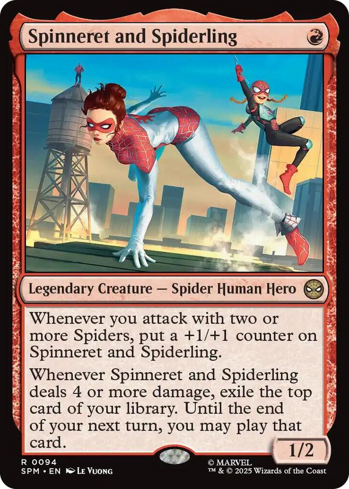 Spinneret and Spiderling #94 R - Marvel's Spider-Man Pokemon card