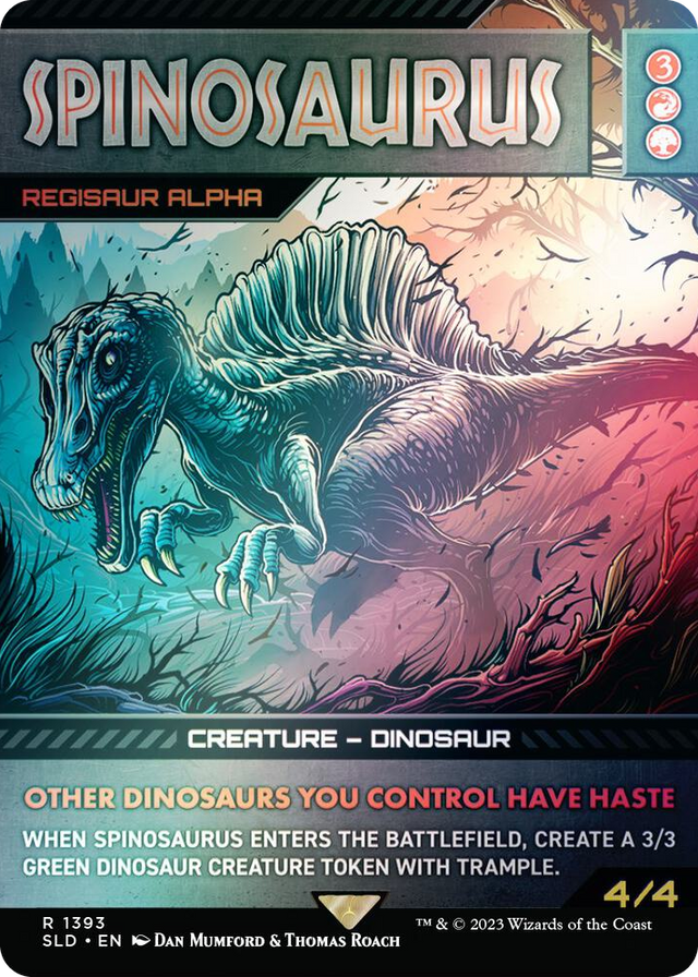 1393 Spinosaurus - Regisaur Alpha (Rainbow Foil) R Secret Lair Drop Series