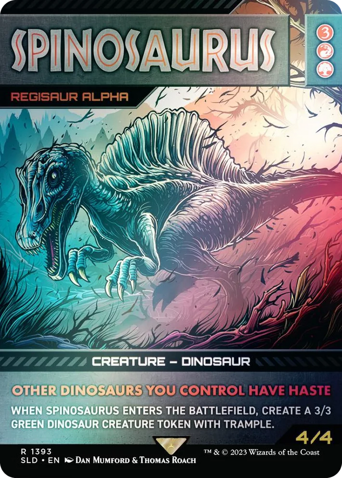 1393 Spinosaurus - Regisaur Alpha (Rainbow Foil) R Secret Lair Drop Series
