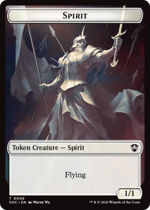 0006 Spirit (0006) // Illusion Double-Sided Token T Commander: Secrets of Strixhaven