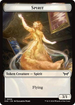 0006 Spirit (0006) // Treasure Double-Sided Token T Duskmourn: House of Horror