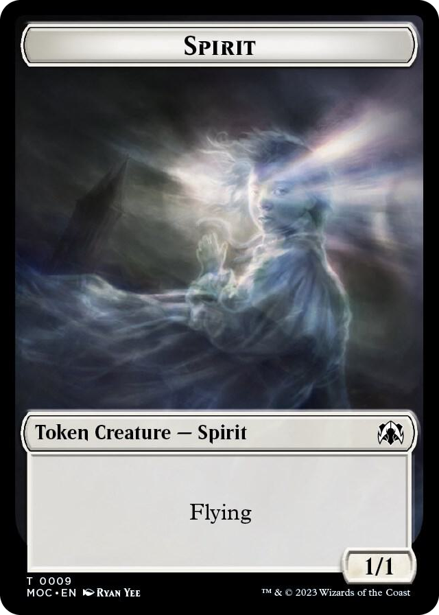 Spirit (0009) // Treasure Double-sided Token #9 T - Commander: March of the Machine Pokemon card