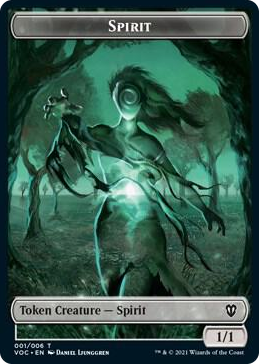 0001 Spirit (001) // Spirit (002) Double-sided Token T Commander: Innistrad: Crimson Vow