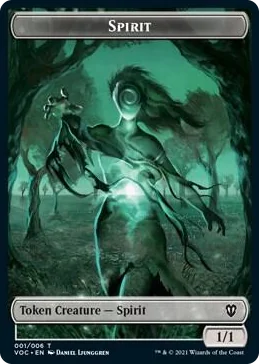 0001 Spirit (001) // Spirit (002) Double-sided Token T Commander: Innistrad: Crimson Vow