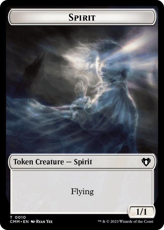 0010 Spirit (0010) // Cat (0005) Double-Sided Token T Commander Masters
